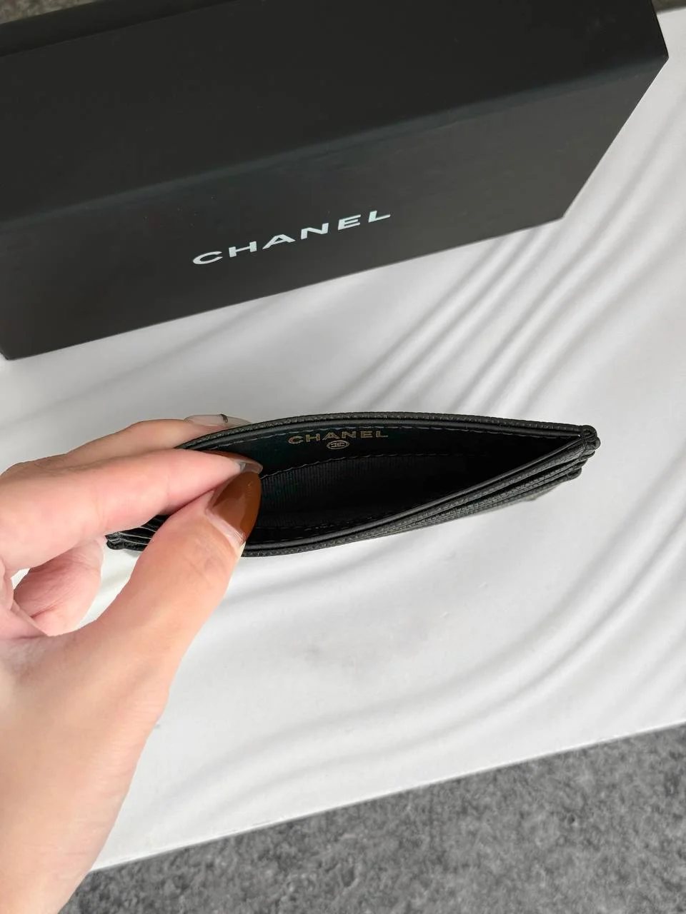 Chanel Classic Double Card Holder Caviar All Black - photo 3