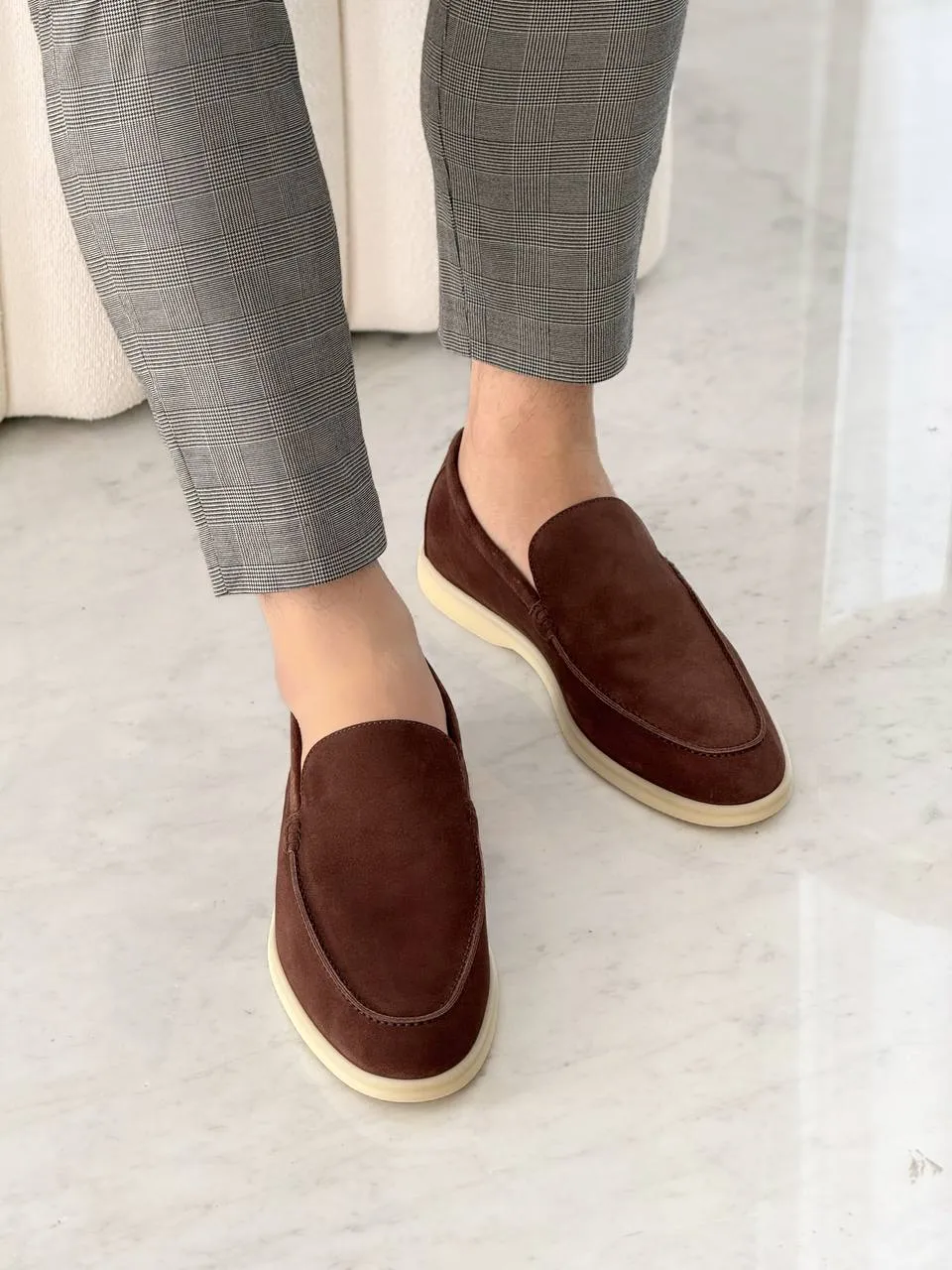 Loro Piana Summer Walk Loafer Suede Corteccia Brown - photo 2