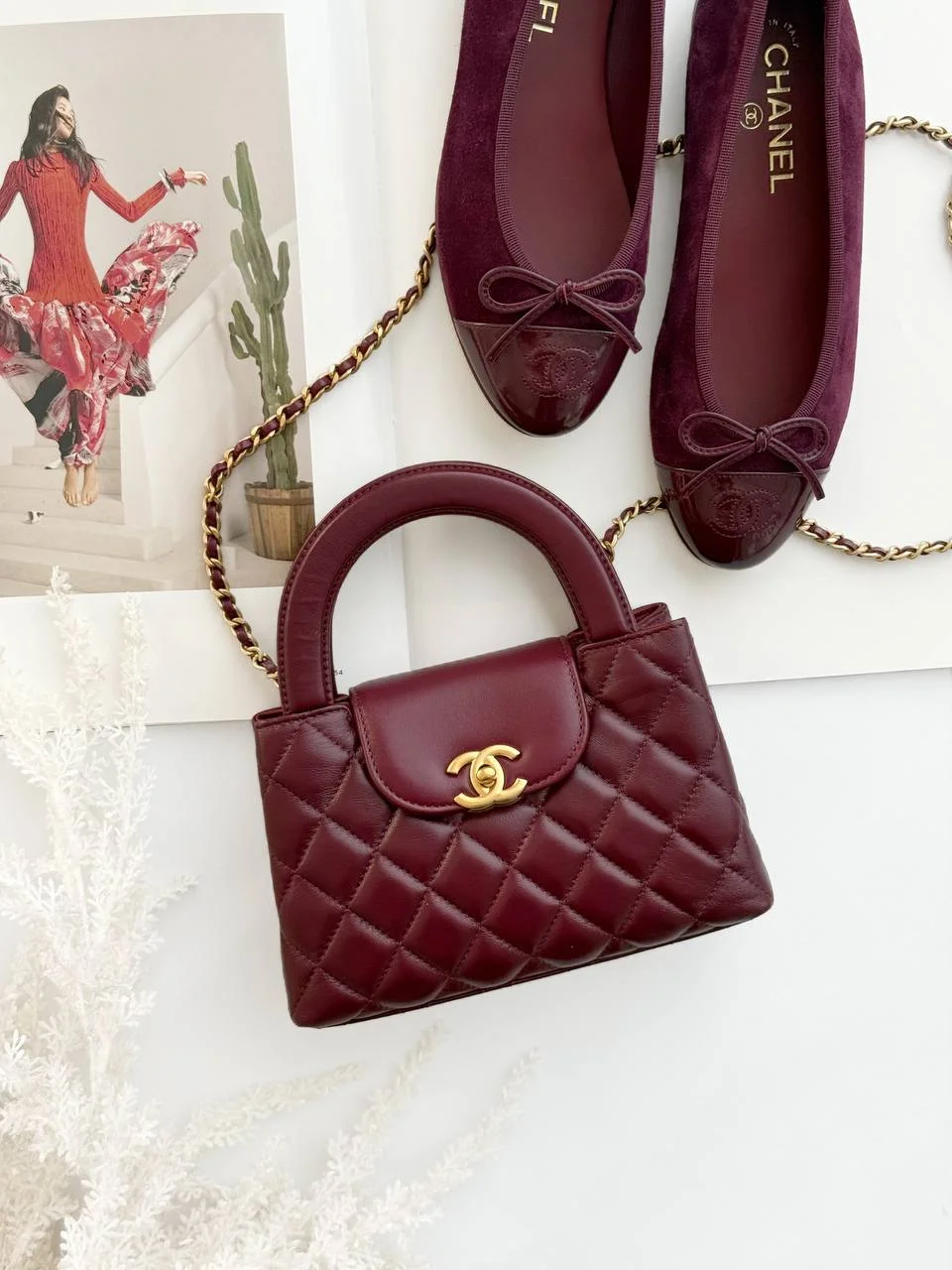 Chanel Ballerine Velvet Burgundy - photo 3