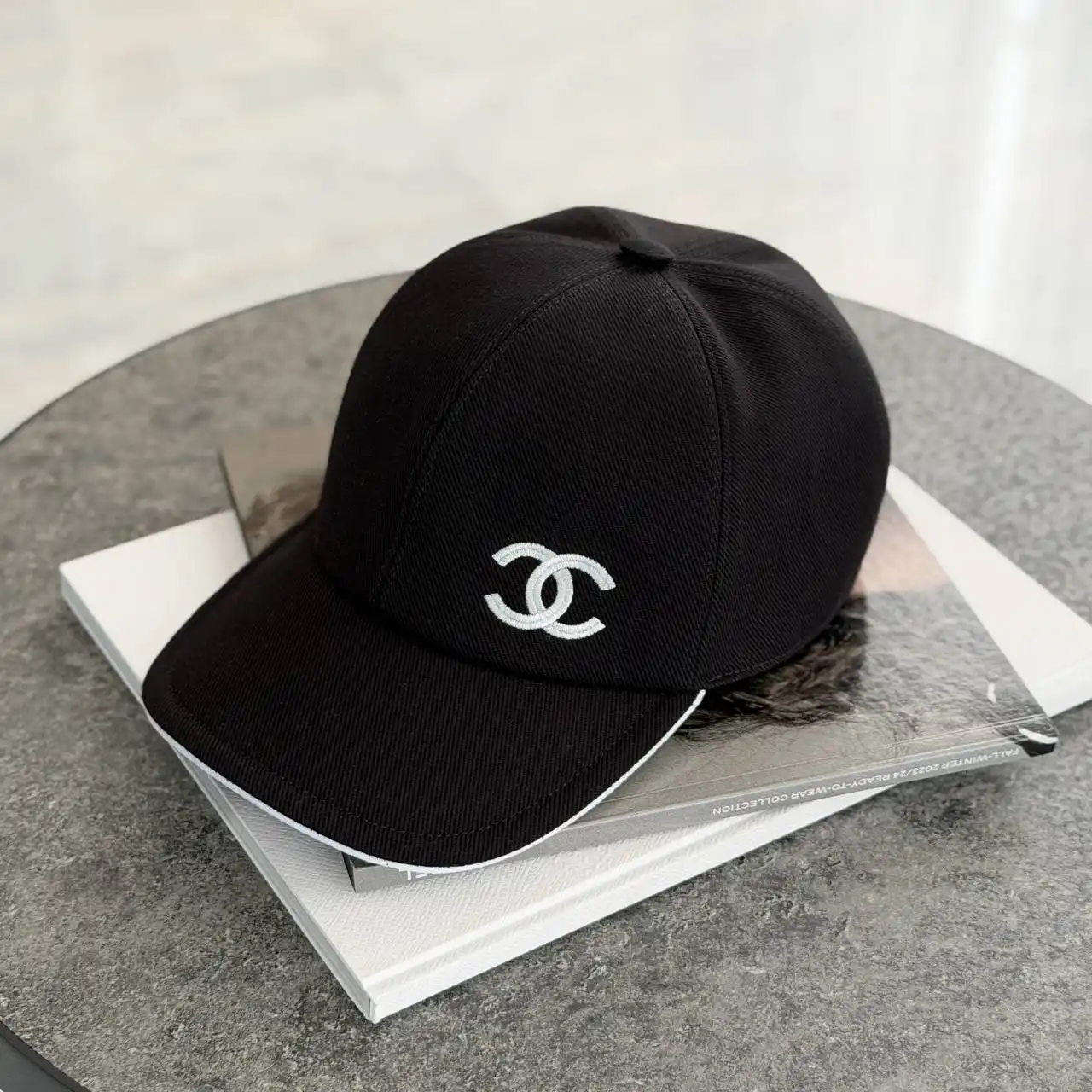 CHANEL Chanel CC Baseball Cap Black
