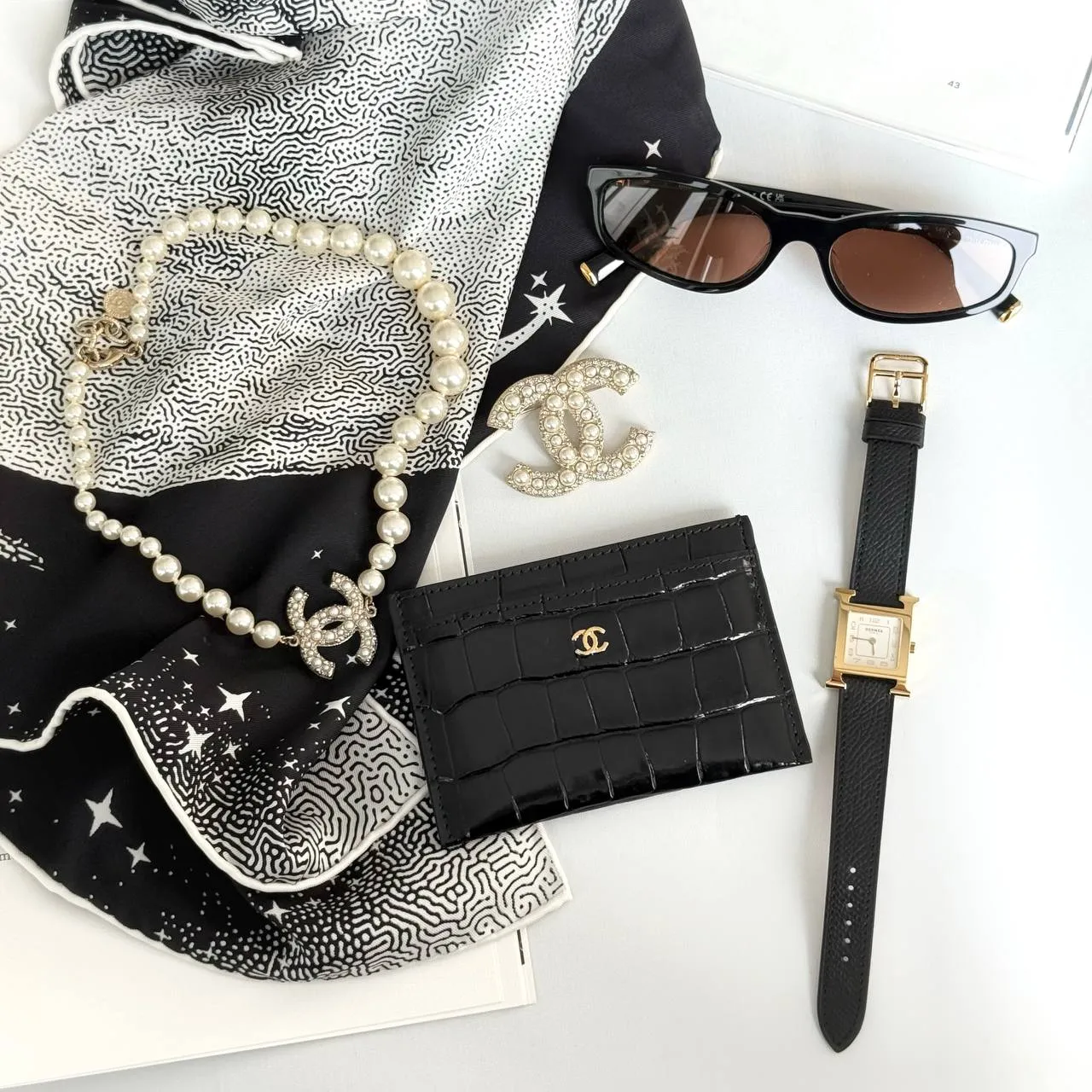 Chanel Card Holder Classic Croco Black GHW - photo 4