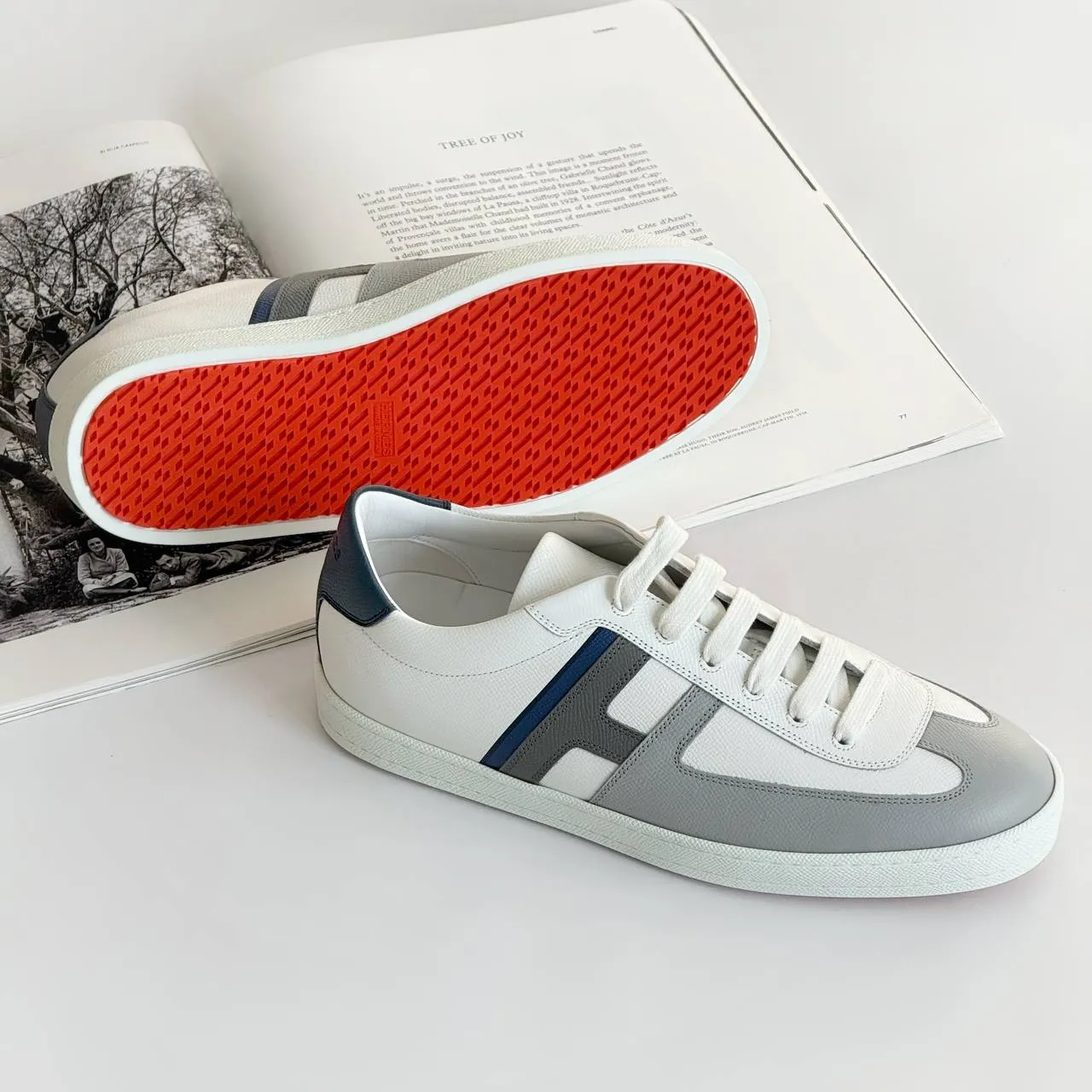Hermes Hermes Boomerang Sneakers Multicolore Gris Lulea