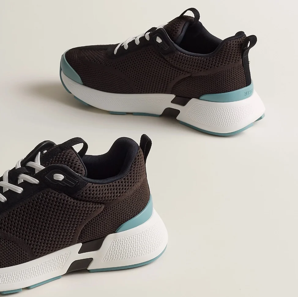 Hermes Heros Sneakers Marron Ebene Men - photo 7