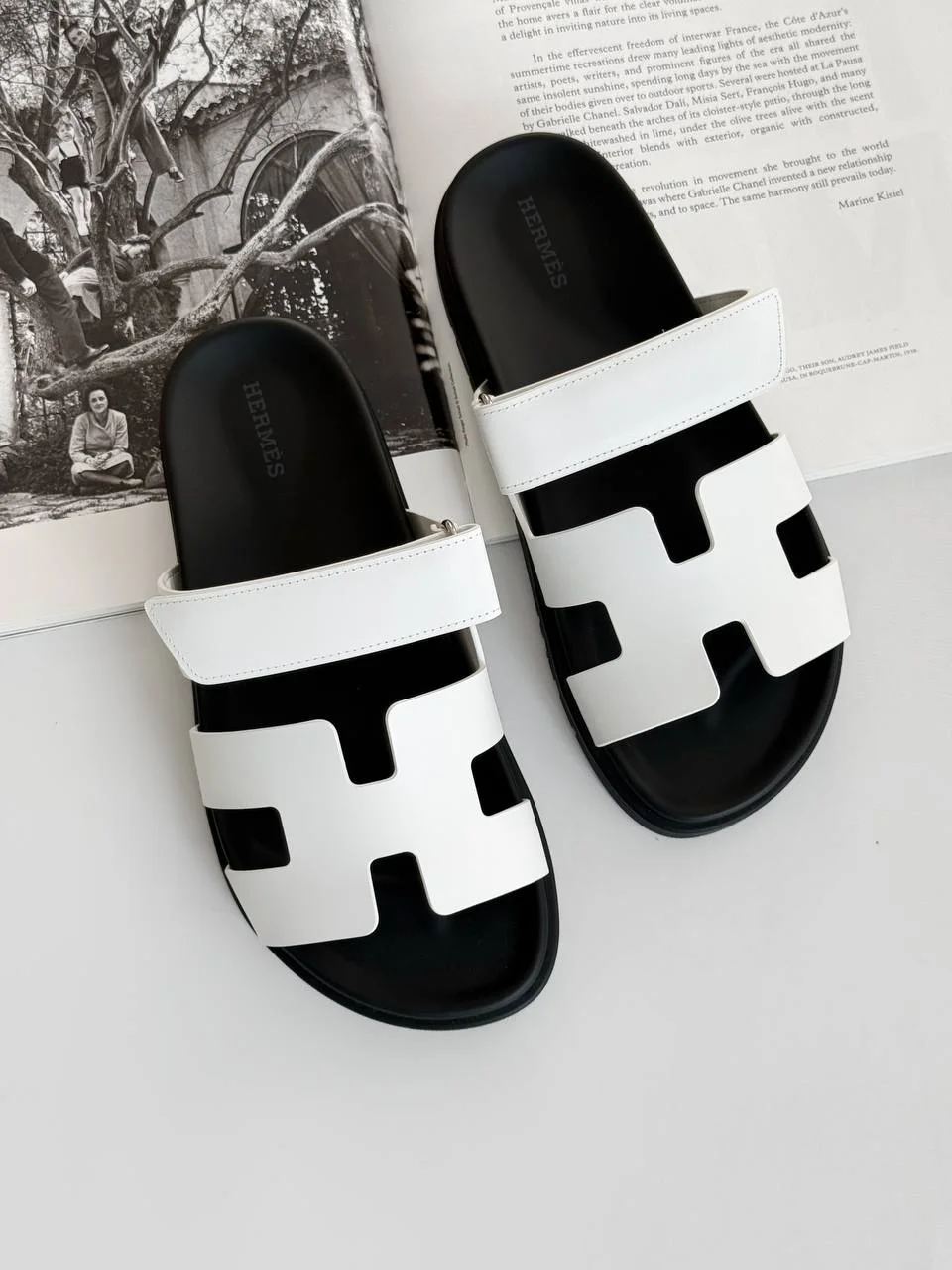 Hermes Hermes Chypre Sandal Blanc White