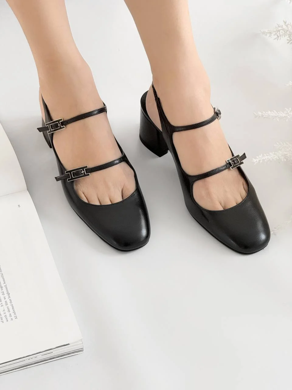 Hermes Jackie 50 Pump Slingback Black - photo 3