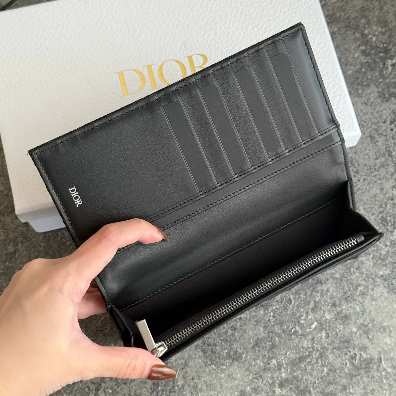 Dior Long Wallet Men Black Oblique - photo 3