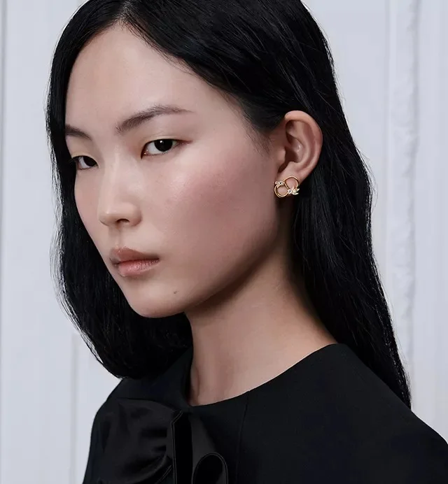 Dior CD Mini Lily Stud Earrings Gold - photo 5
