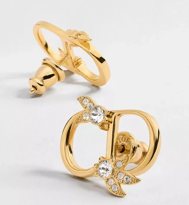 Dior CD Mini Lily Stud Earrings Gold - photo 4