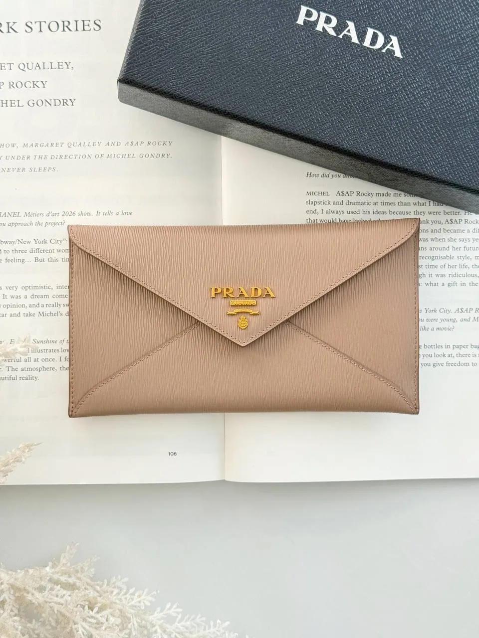 Prada Prada envelope Wallet Epi Leather