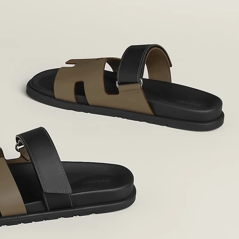 Hermes Chypre Sandal Etoupe / Noir - photo 3