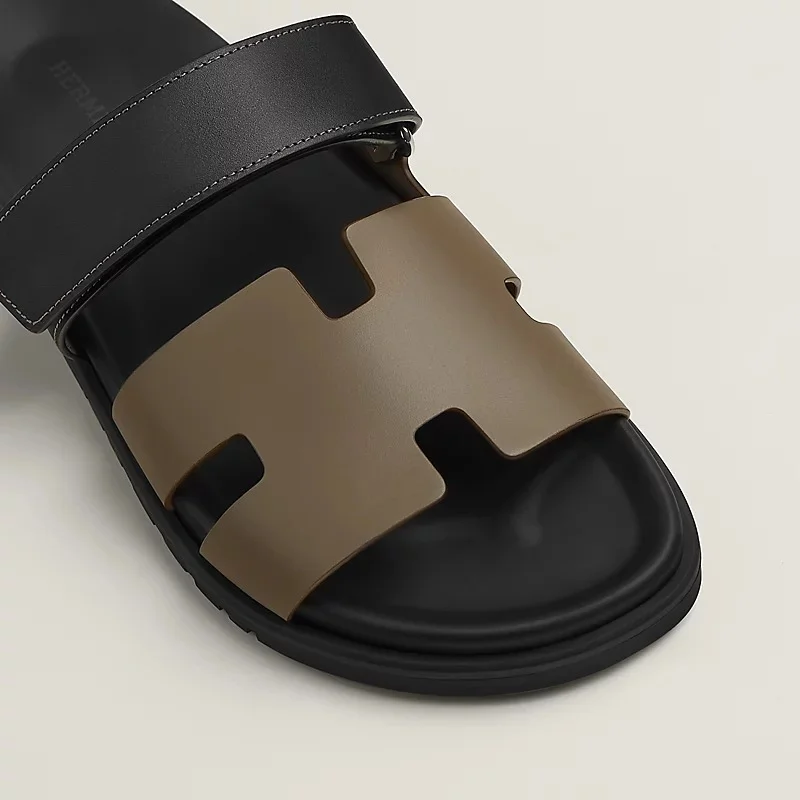 Hermes Chypre Sandal Etoupe / Noir - photo 4