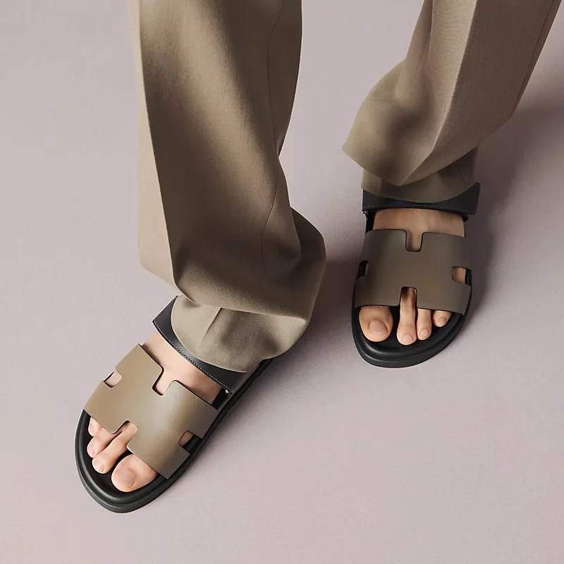 Hermes Chypre Sandal Etoupe / Noir - photo 5