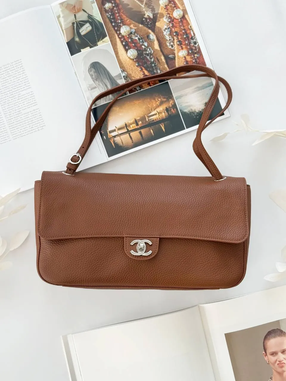 CHANEL Chanel Maxi Flap XL Caramel SHW 32cm
