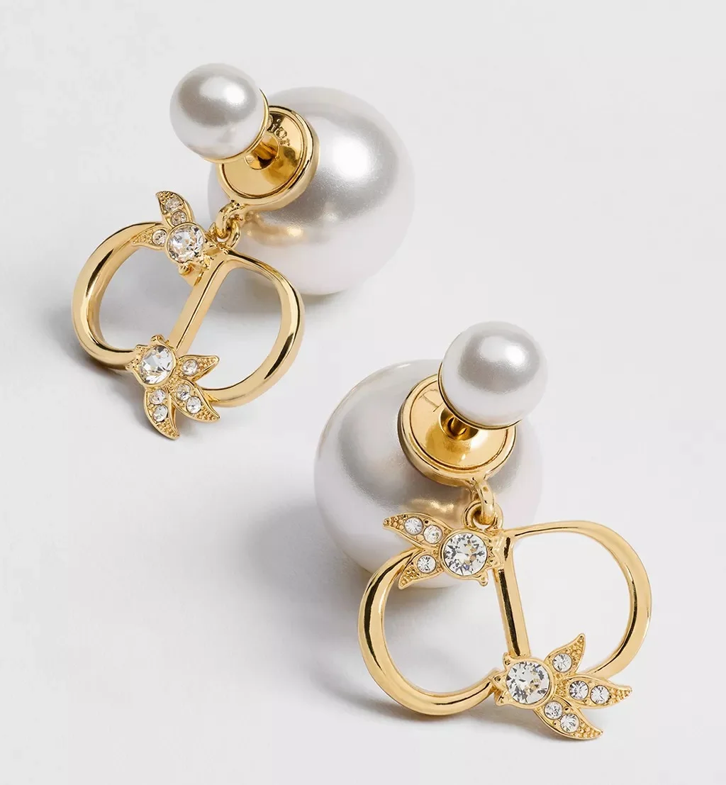 Dior CD Pearl & Floral Drop Earrings - photo 4