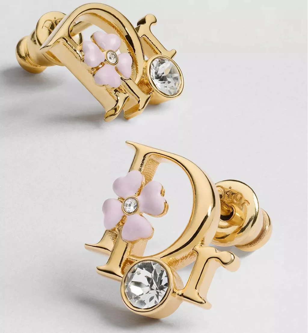 Dior Precious Clover Stud Earrings Gold - photo 4