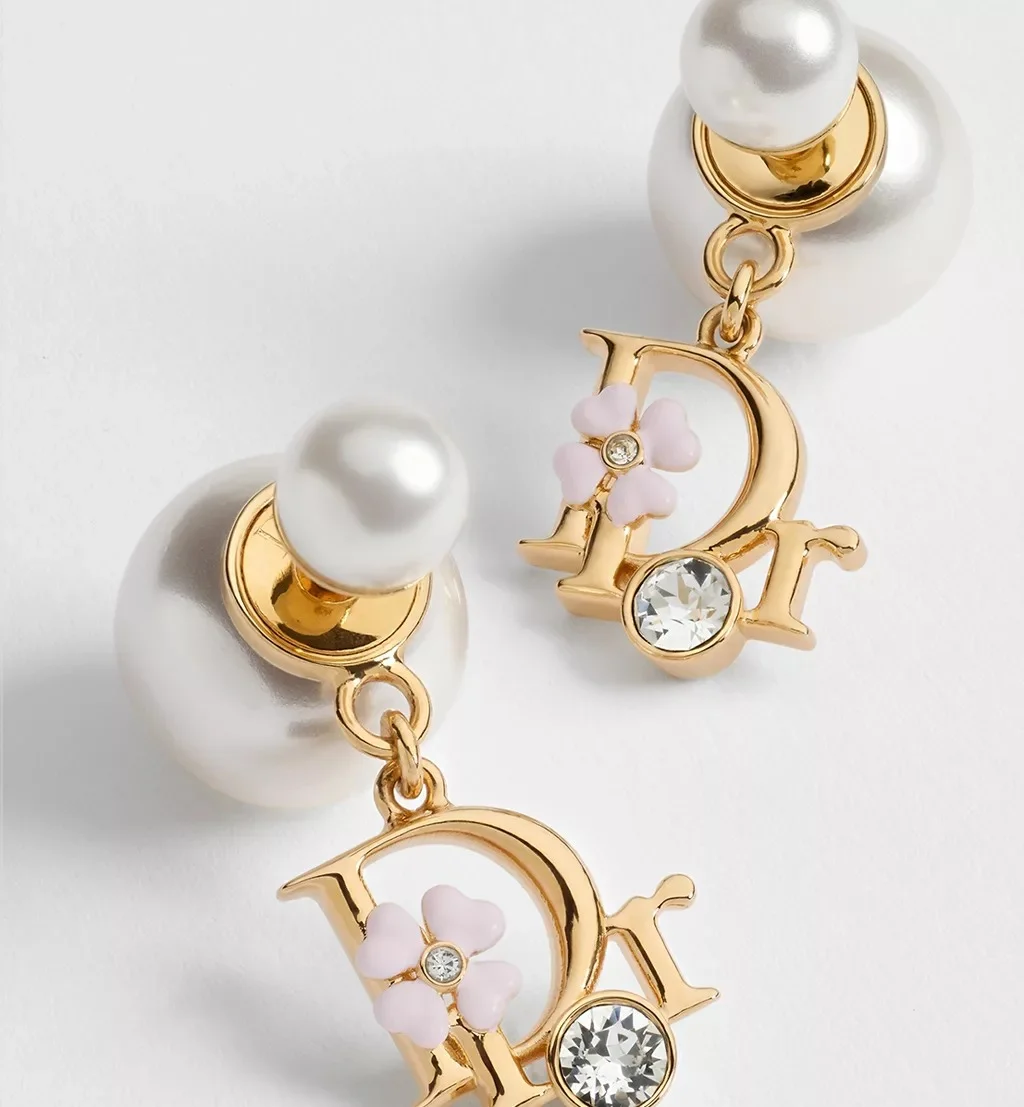 DIOR Tribales Earrings Blossom  Pearl and Pink - photo 4