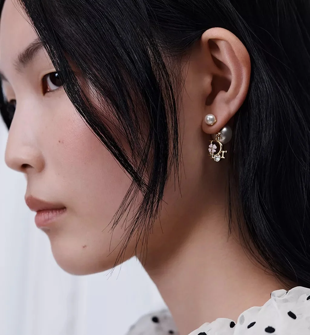 DIOR Tribales Earrings Blossom  Pearl and Pink - photo 5