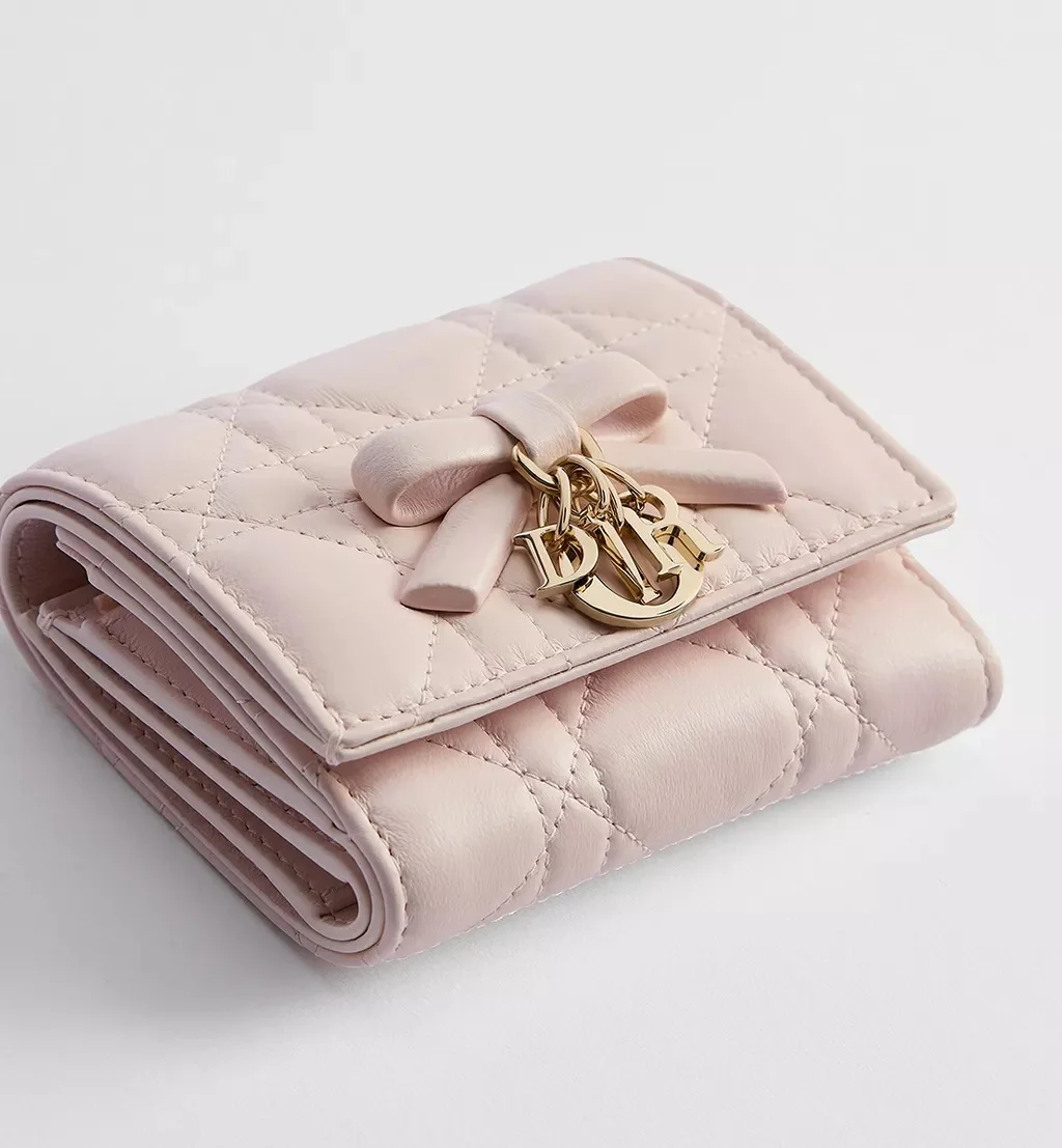 Dior Lady Dior Hibiscus Wallet Ballet Pink Cannage - photo 6