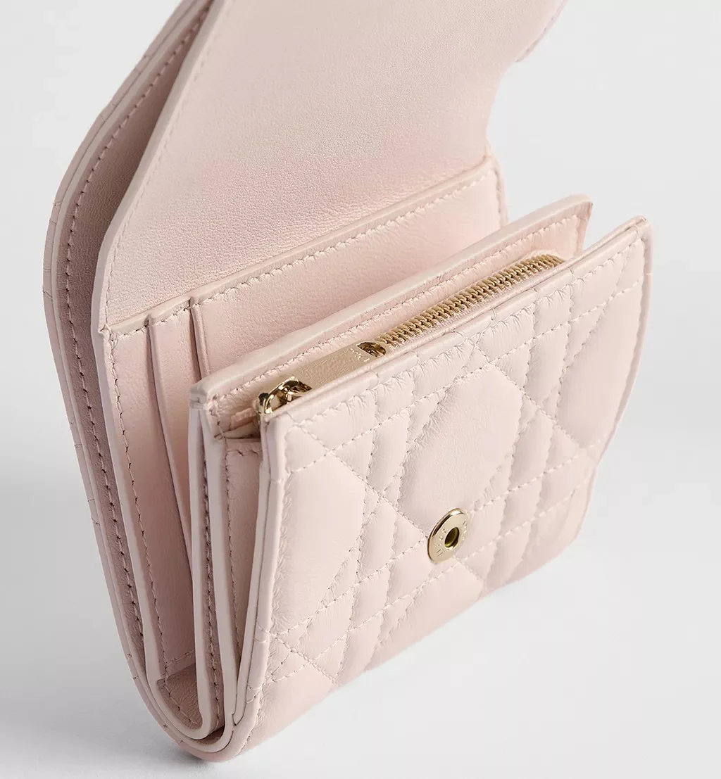 Dior Lady Dior Hibiscus Wallet Ballet Pink Cannage - photo 8