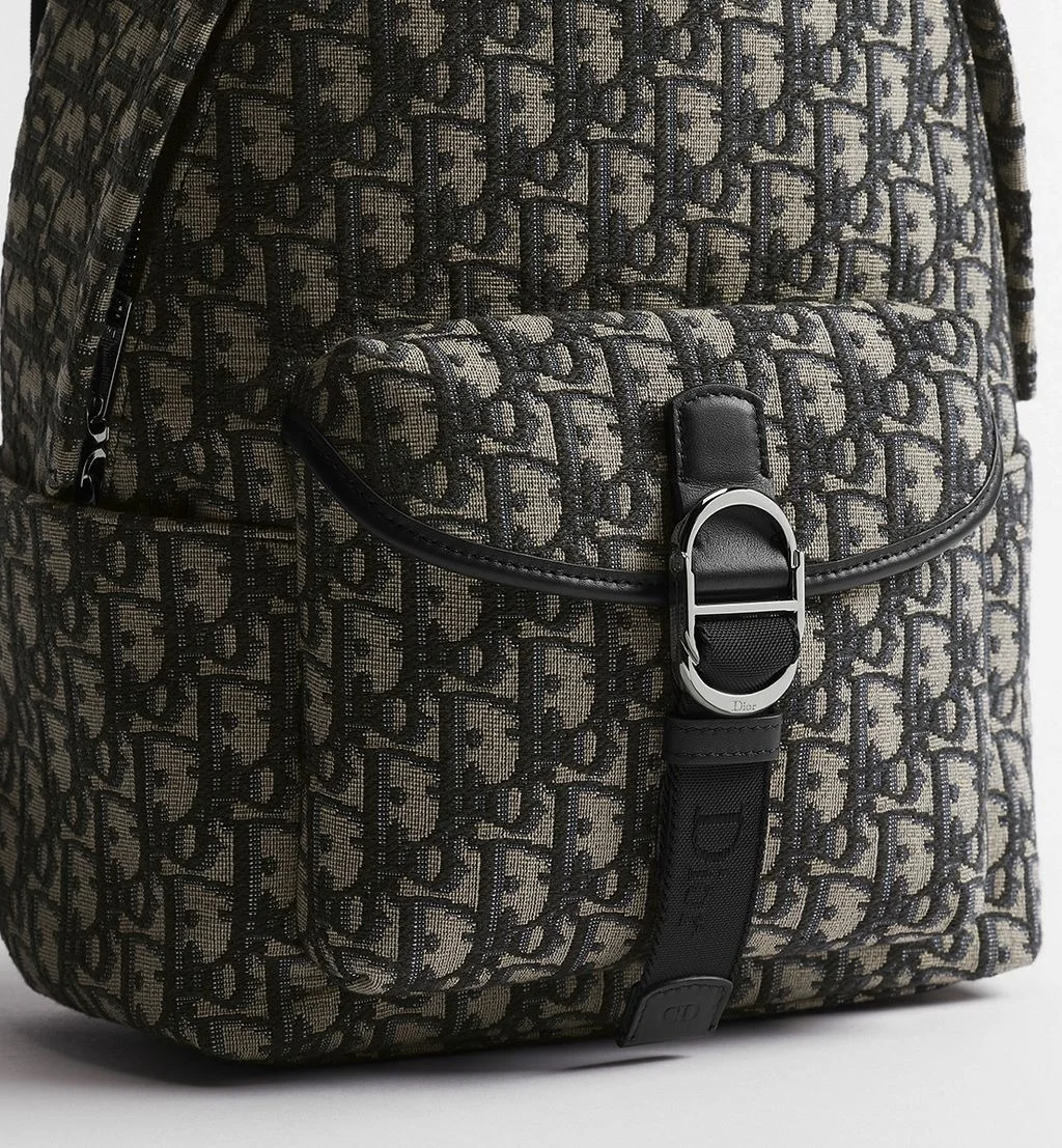Dior Jett Backpack Beige and Black Dior Oblique Jacquard - photo 4
