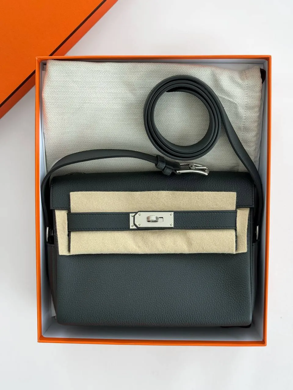 Hermes Hermes Kelly Messenger Bleu Ocean PHW