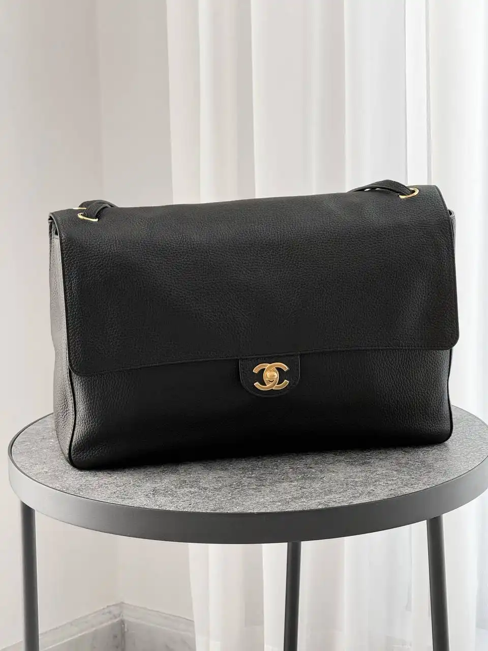 CHANEL Chanel Maxi Flap XXL Black GHW 38.5cm