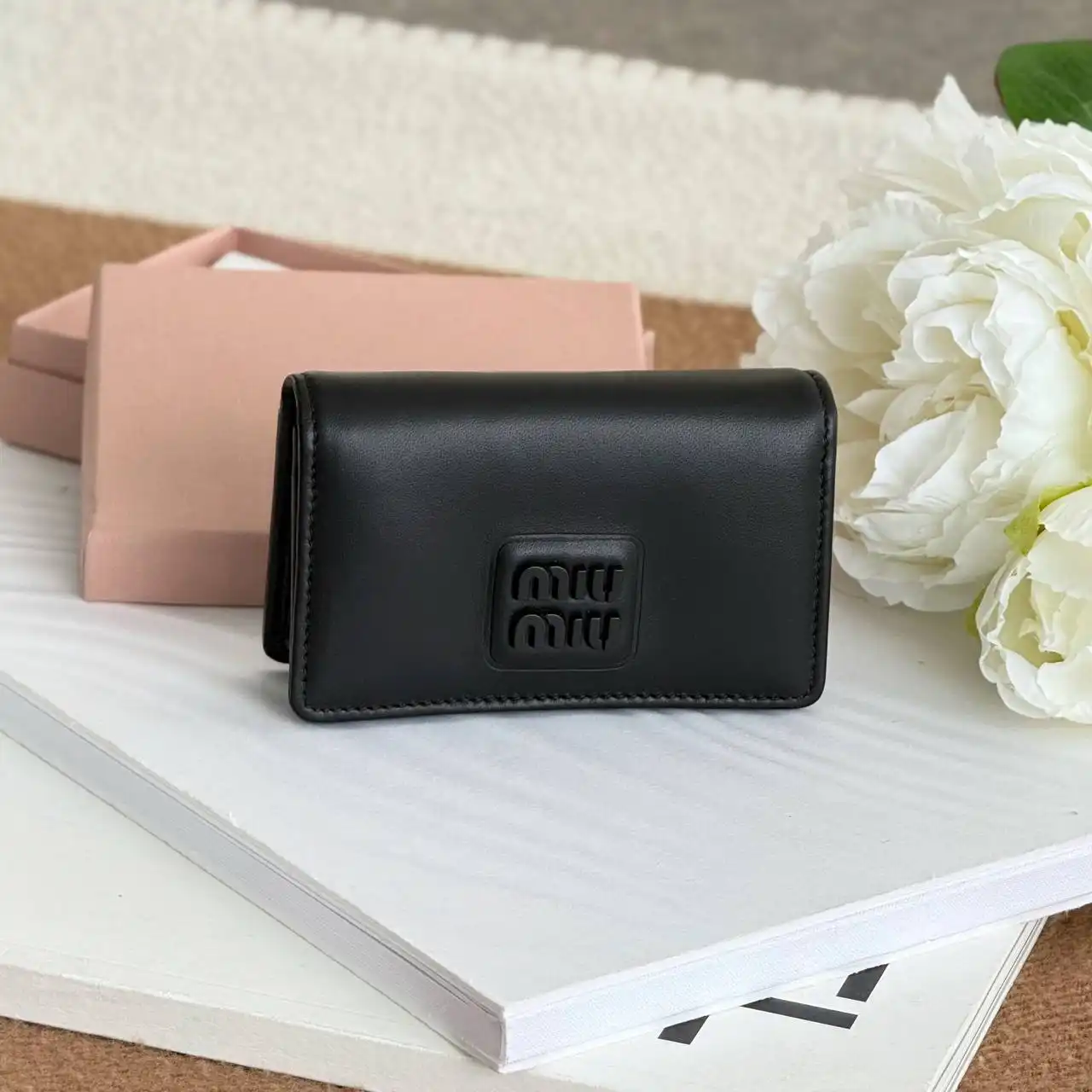 Miu Miu Miu Miu Card Holder Wallet Black