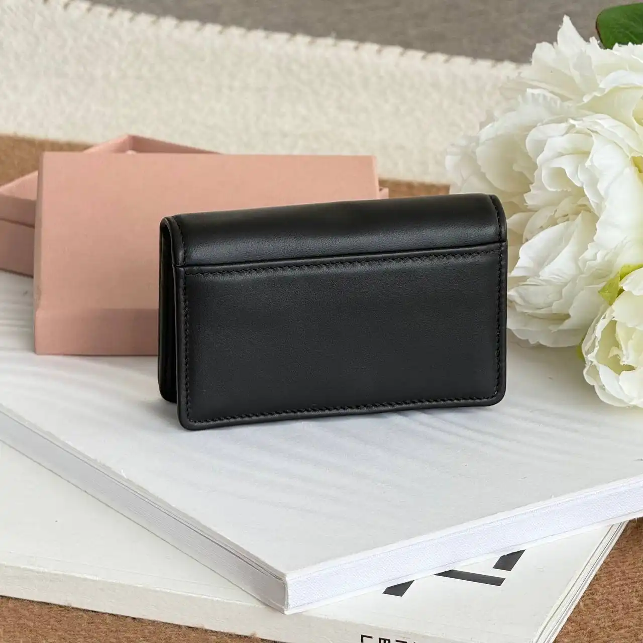 Miu Miu Miu Miu Card Holder Wallet Black