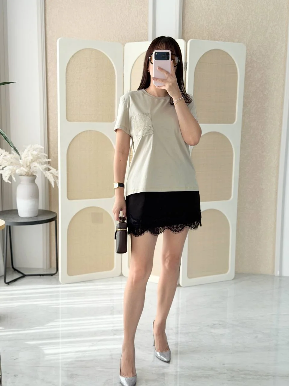 Hermes Tshirt Droit Poche Brodee Beige Pierre DIstrie - photo 3