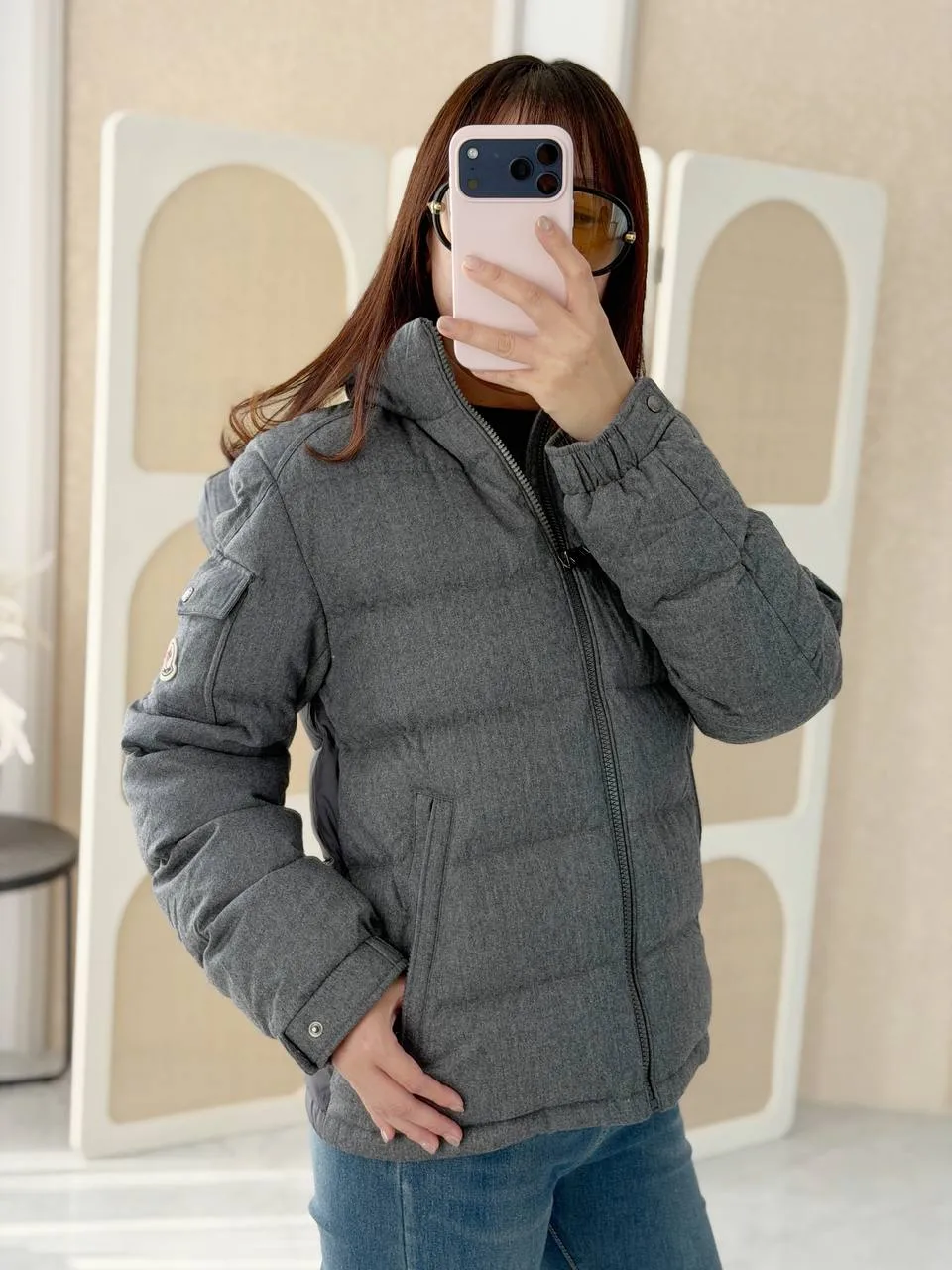 Moncler Moncler Enfant Montgenevre Padded Jacket Grey