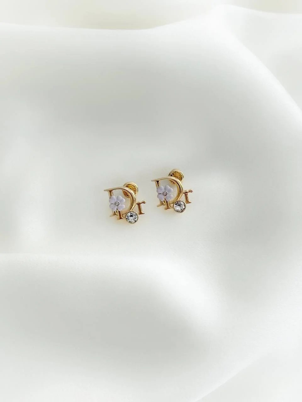 DIOR Dior Precious Clover Stud Earrings Gold