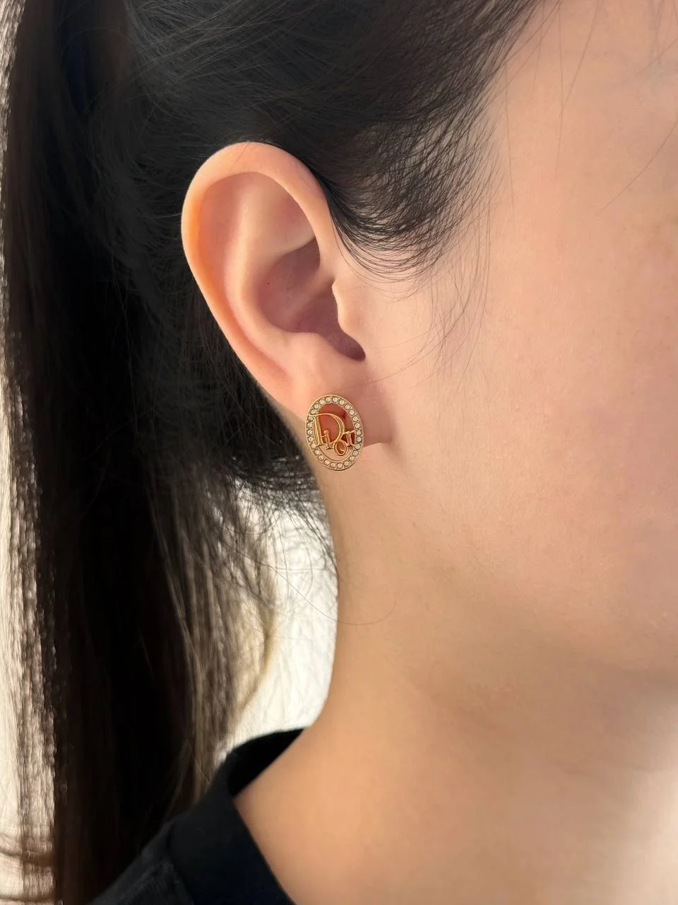 DIOR Dior Oblique Earrings Gold