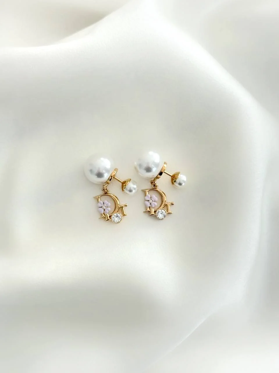 DIOR DIOR Tribales Earrings Blossom  Pearl and Pink
