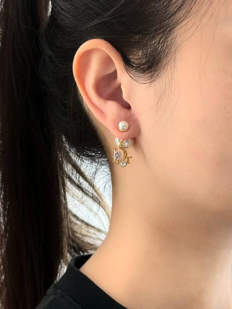 DIOR Tribales Earrings Blossom  Pearl and Pink - photo 3