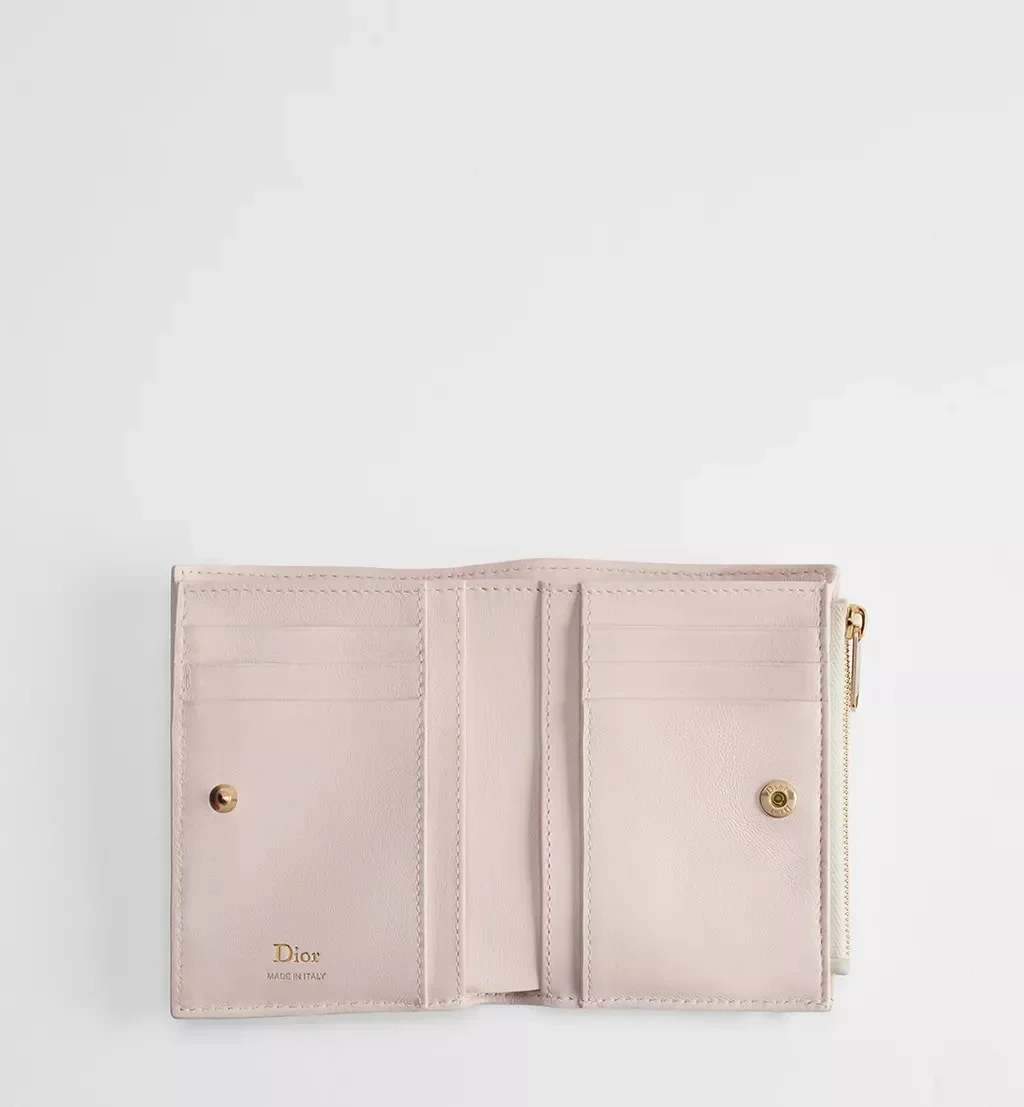 Dior Qixi Lady Dior Dahlia Wallet Two-Tone Latte and Ballet Pink Cannage - photo 5