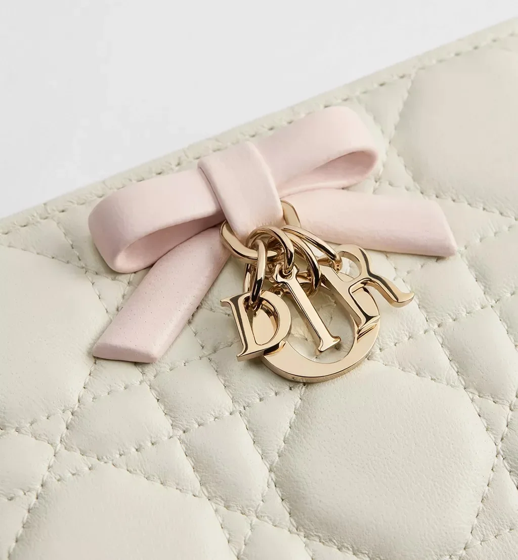 Dior Qixi Lady Dior Dahlia Wallet Two-Tone Latte and Ballet Pink Cannage - photo 6