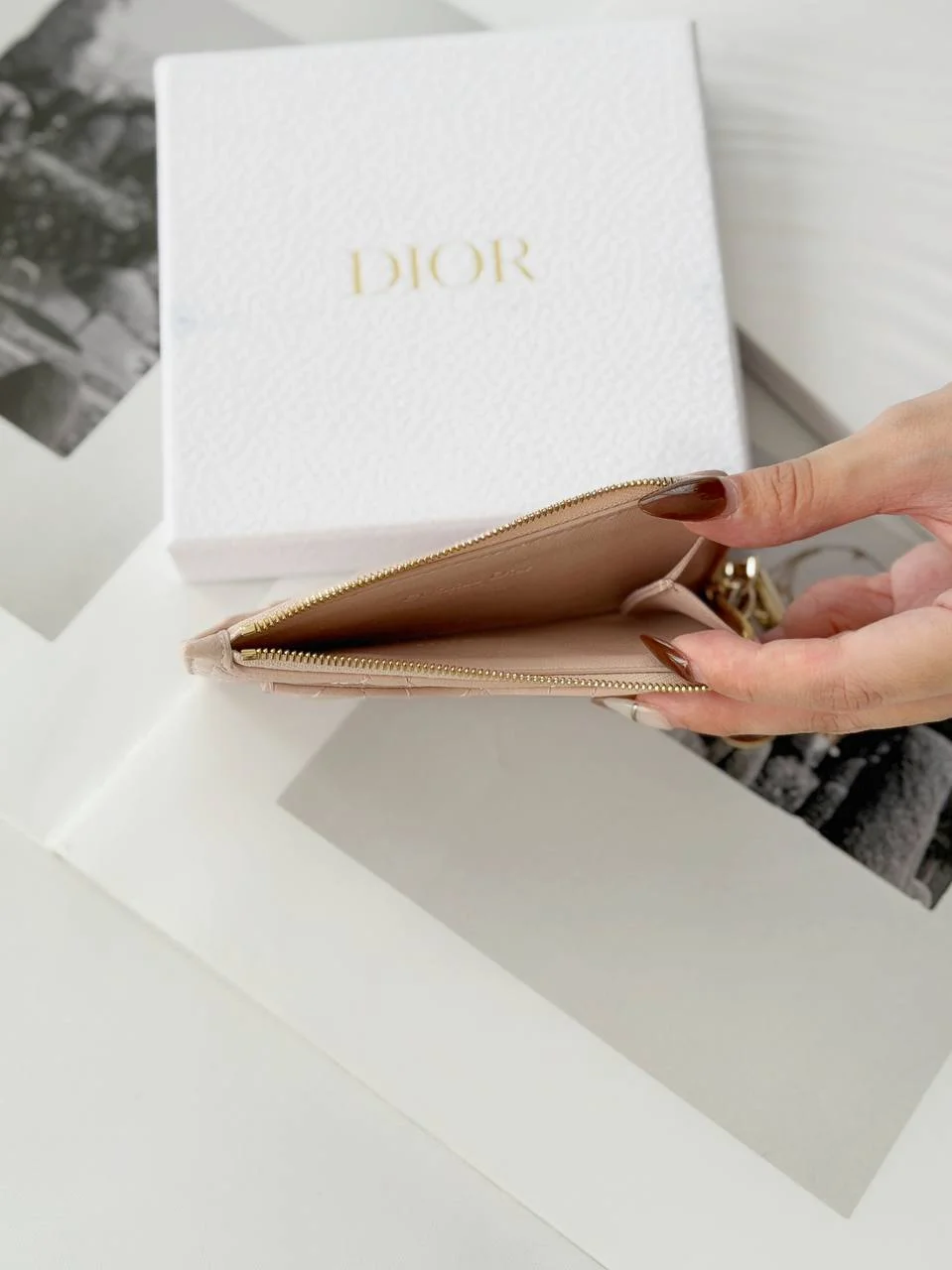 Dior Lady Dior Cosmos Zipped Card Holder Powder Pink Cannage - photo 3