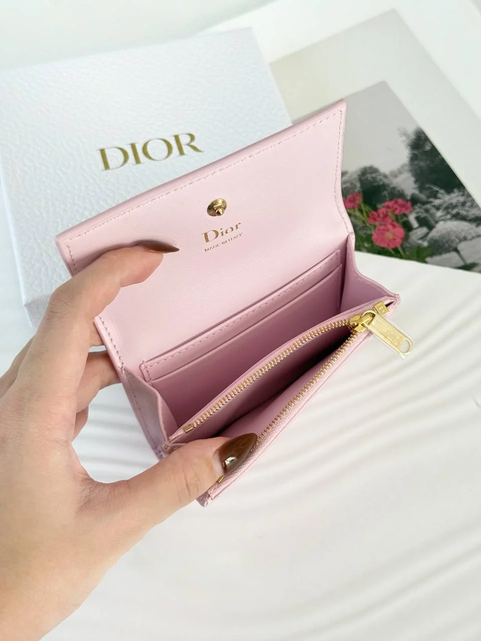 Dior Salon Glycine Wallet Dior Moulures Debossed - photo 3