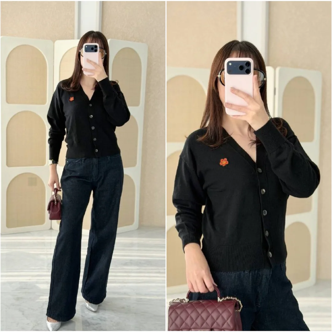 KENZO Kenzo ' Boke Flower ' Cardigan Black