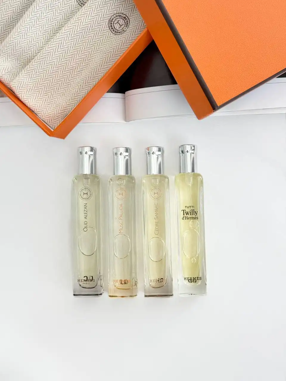 Hermes Travel Set Parfume 4 x 15 ml - Tutti Twilly, Musc Pallida, Cedre Sambac, Oud alezan 
