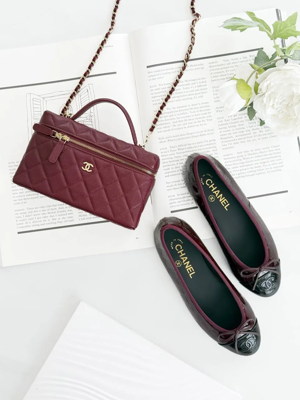 Chanel Ballerine Croco Burgundy - photo 4