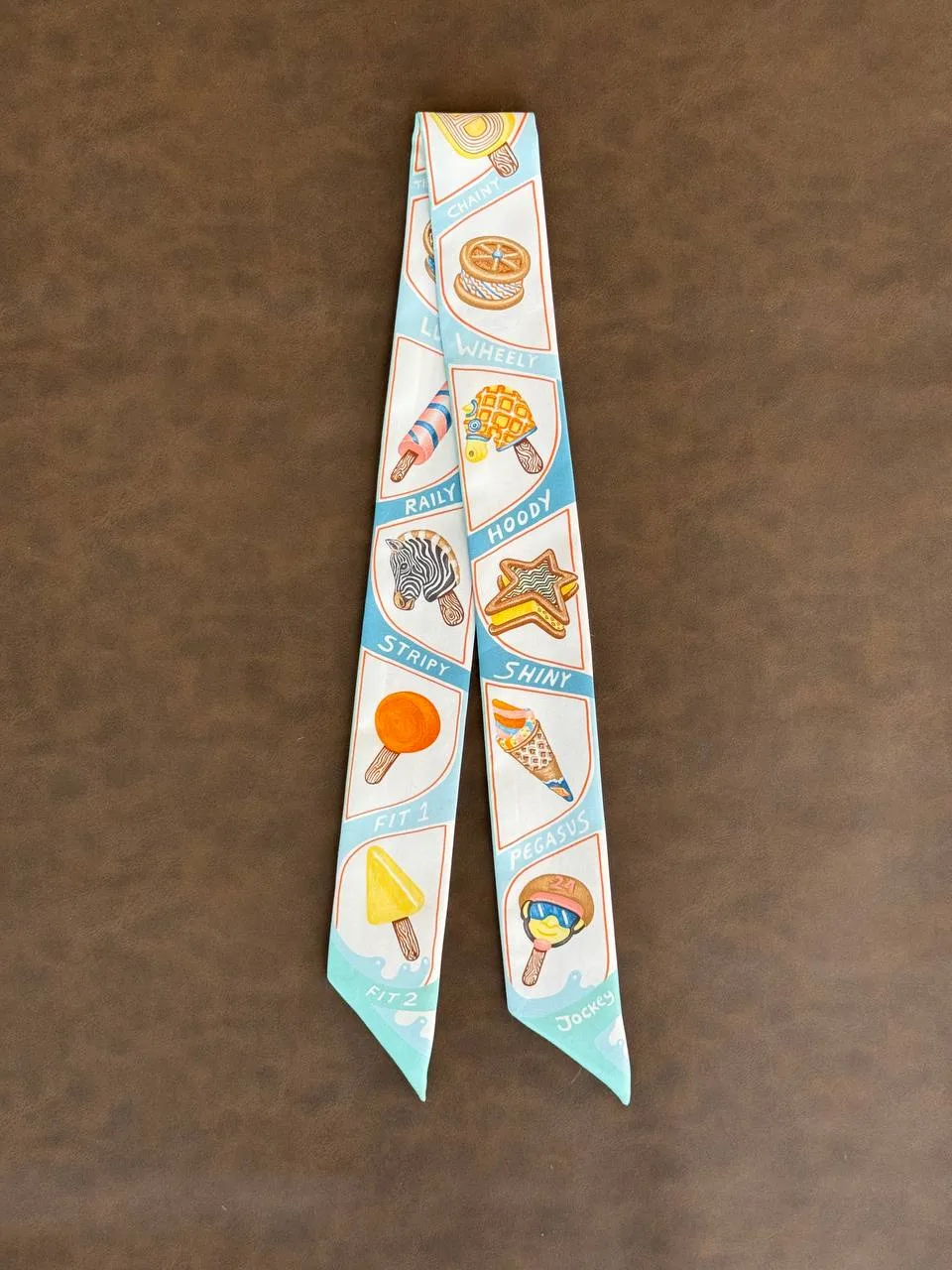 Hermes Hermes Twilly Funny Ice Cream Aqua / Orange / Jaune