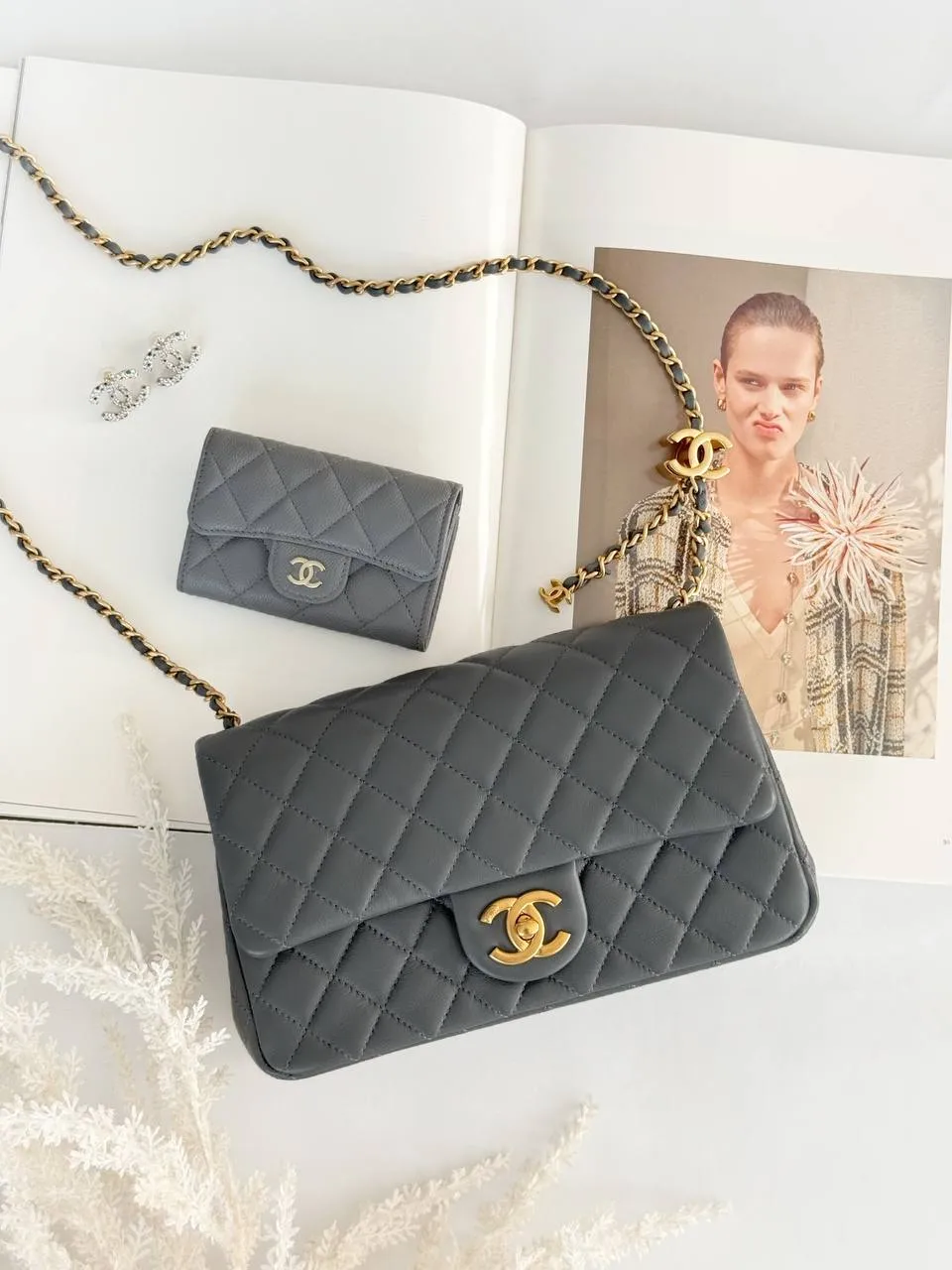 Chanel Small Flap CC Crush Grey GHW - photo 7