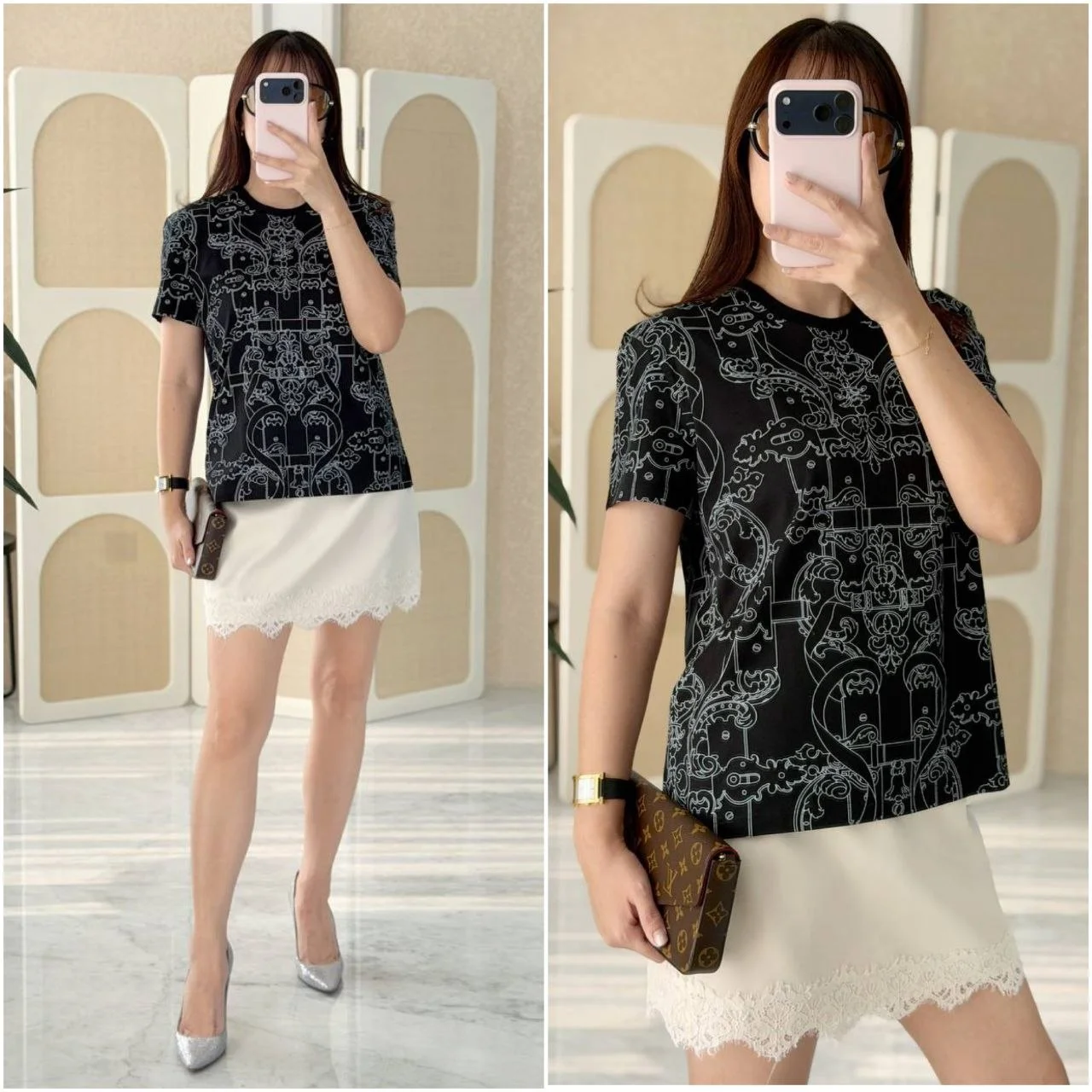 Hermes Ferronnerie Remix Straight Tshirt Noir Black - photo 1
