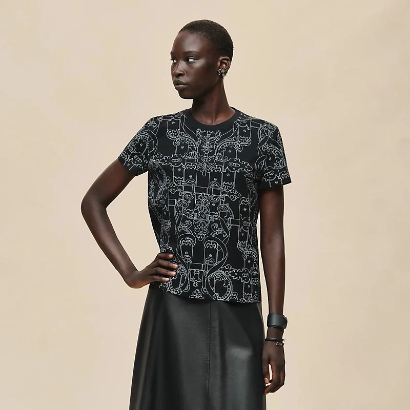 Hermes Ferronnerie Remix Straight Tshirt Noir Black - photo 2