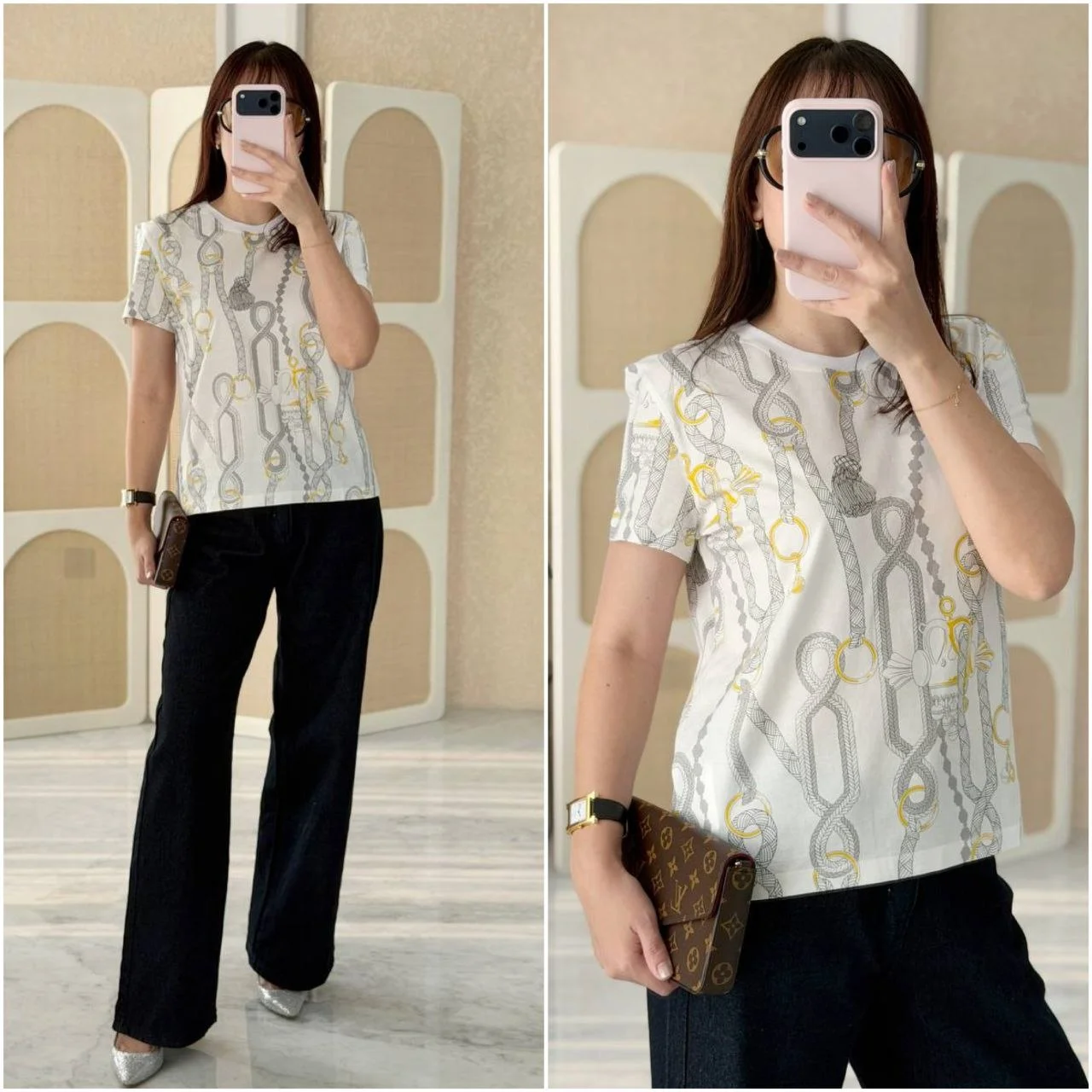 Hermes Hermes Palefroi Remix Straight Tshirt Blanc White