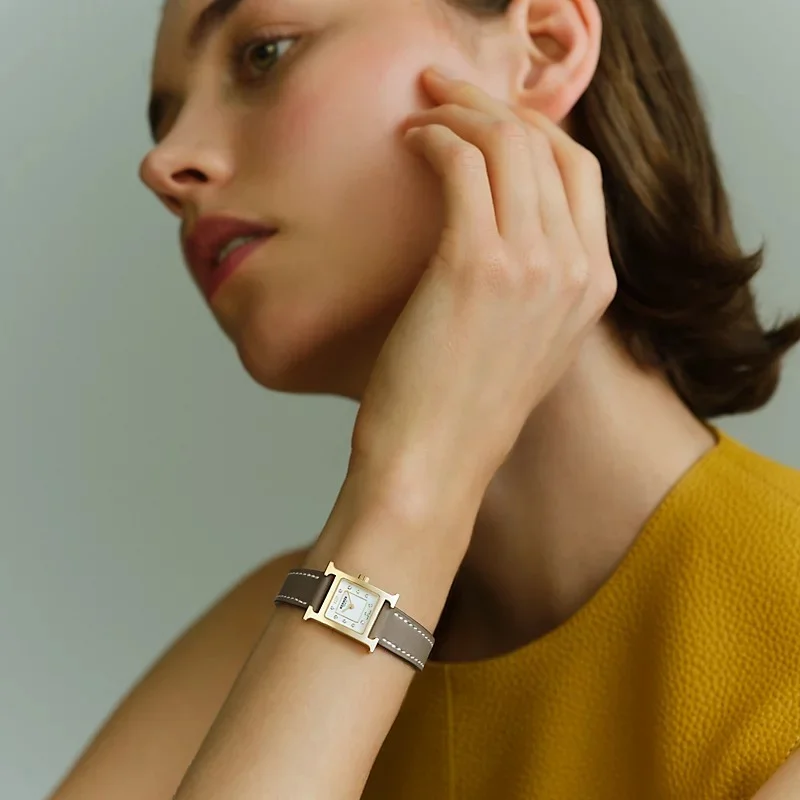 Hermes Hermes H Hour Swift Diamond Etoupe PM RGHW