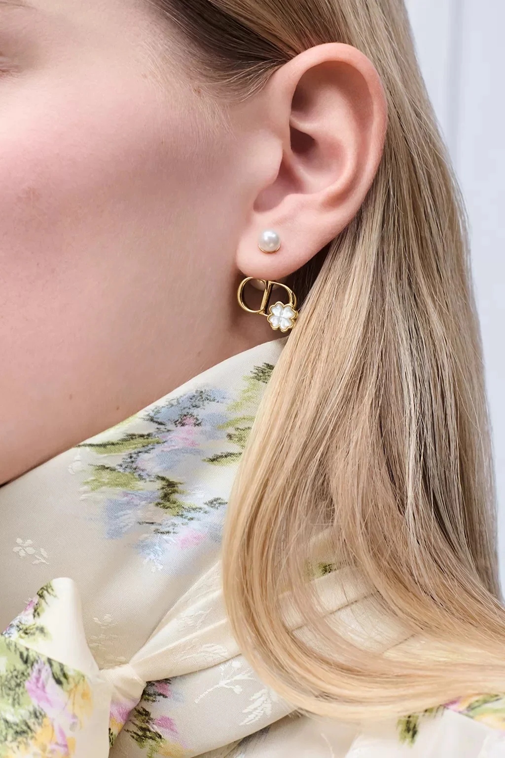 DIOR Tribales Earrings Gold Metal  Mother of Pearl - photo 6