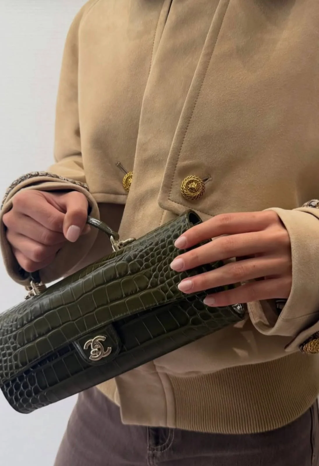 Chanel Classic Long Clutch Croco Green - photo 9