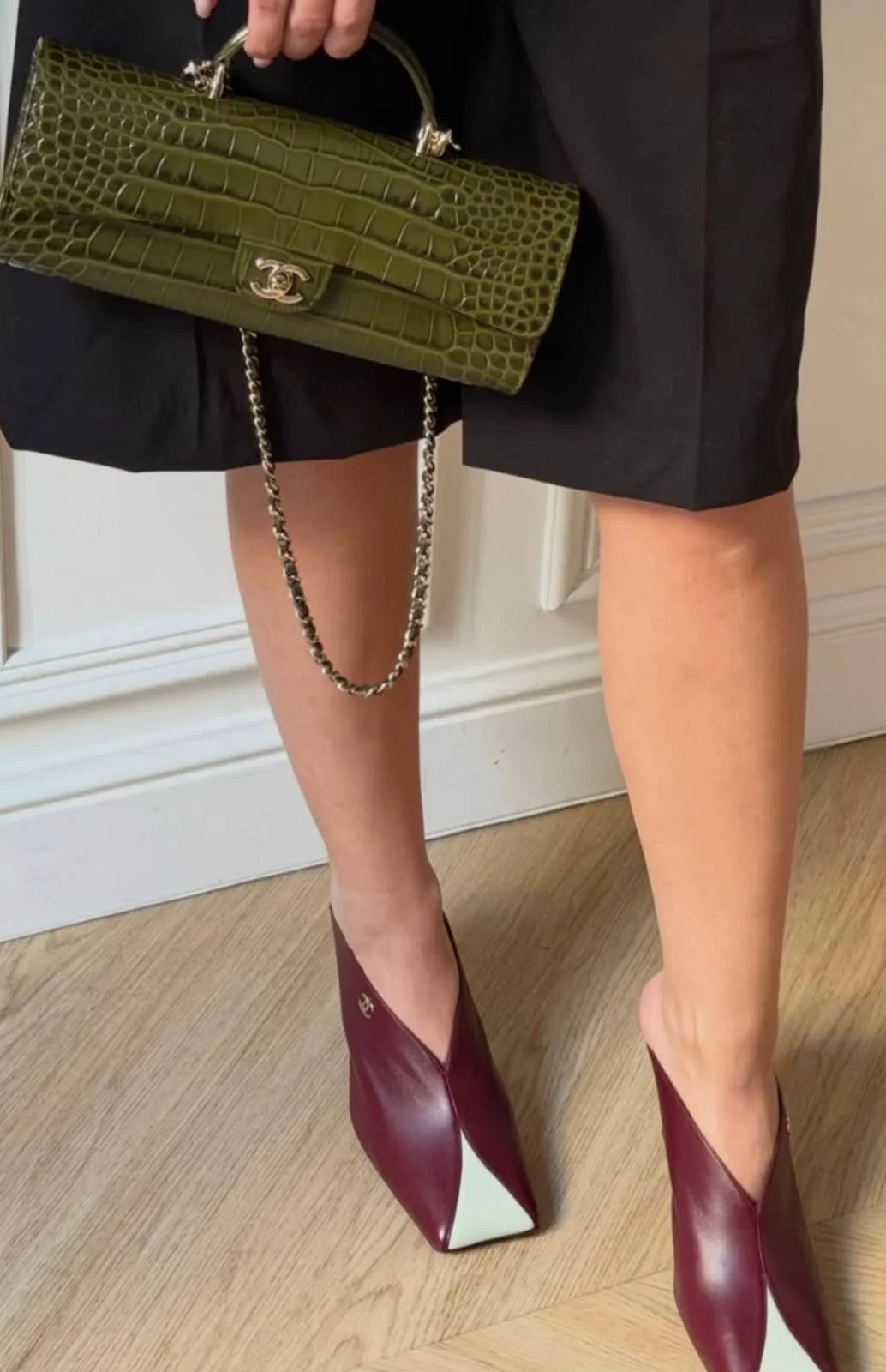 Chanel Classic Long Clutch Croco Green - photo 10